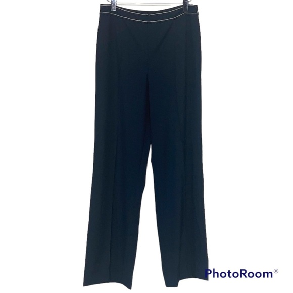 LOFT Ann Taylor Black High Waist, wide leg pants Stretch  Sz 4 - Picture 1 of 4